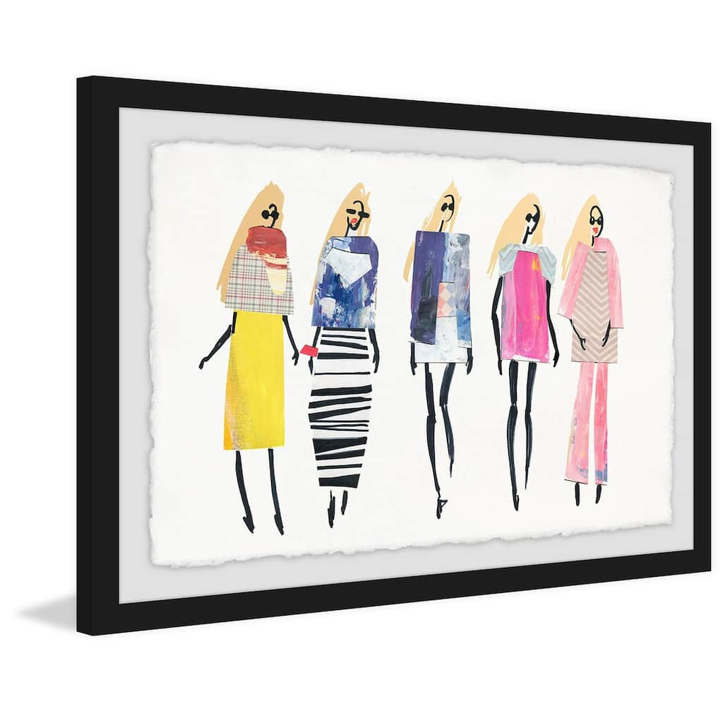 Fashion Blondes' Framed Painting Print - Multi-Color