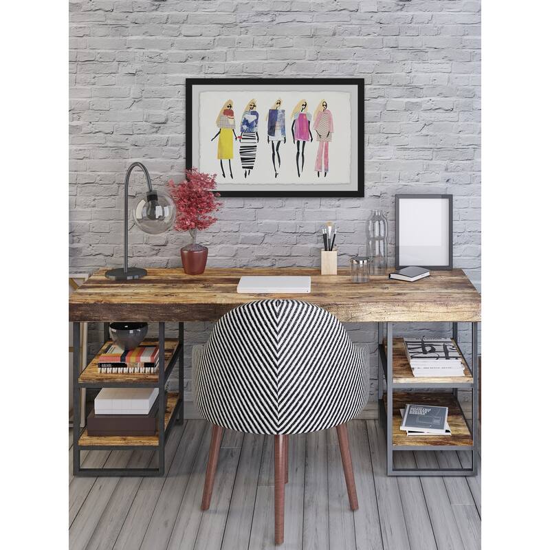 Fashion Blondes' Framed Painting Print - Multi-Color