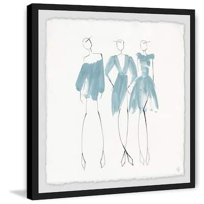 The Blue Dress' Framed Painting Print - Multi-Color