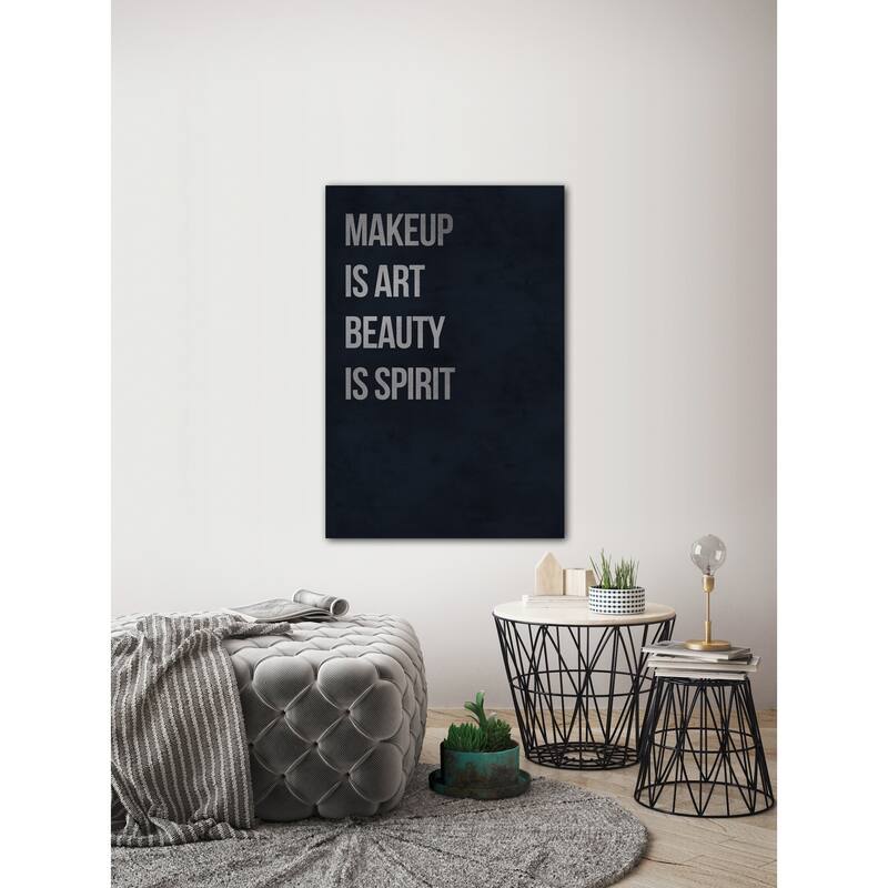 'Makeup Is Art Beauty Is Spirit' Painting Print on Wrapped Canvas - Multi-Color
