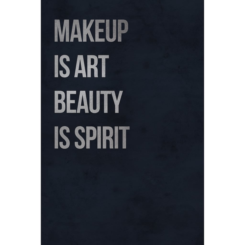 'Makeup Is Art Beauty Is Spirit' Painting Print on Wrapped Canvas - Multi-Color