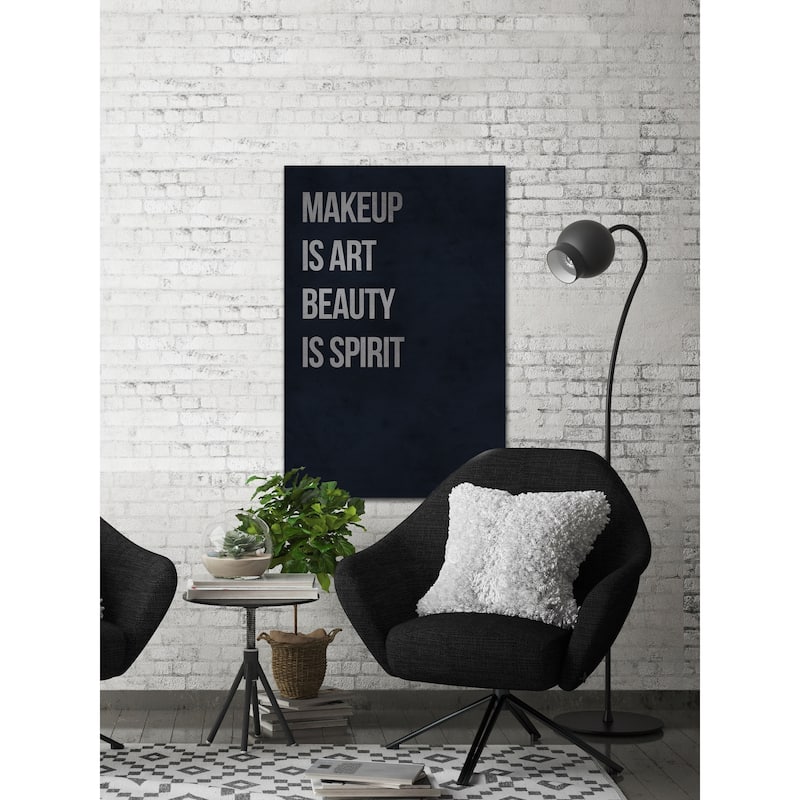 'Makeup Is Art Beauty Is Spirit' Painting Print on Wrapped Canvas - Multi-Color