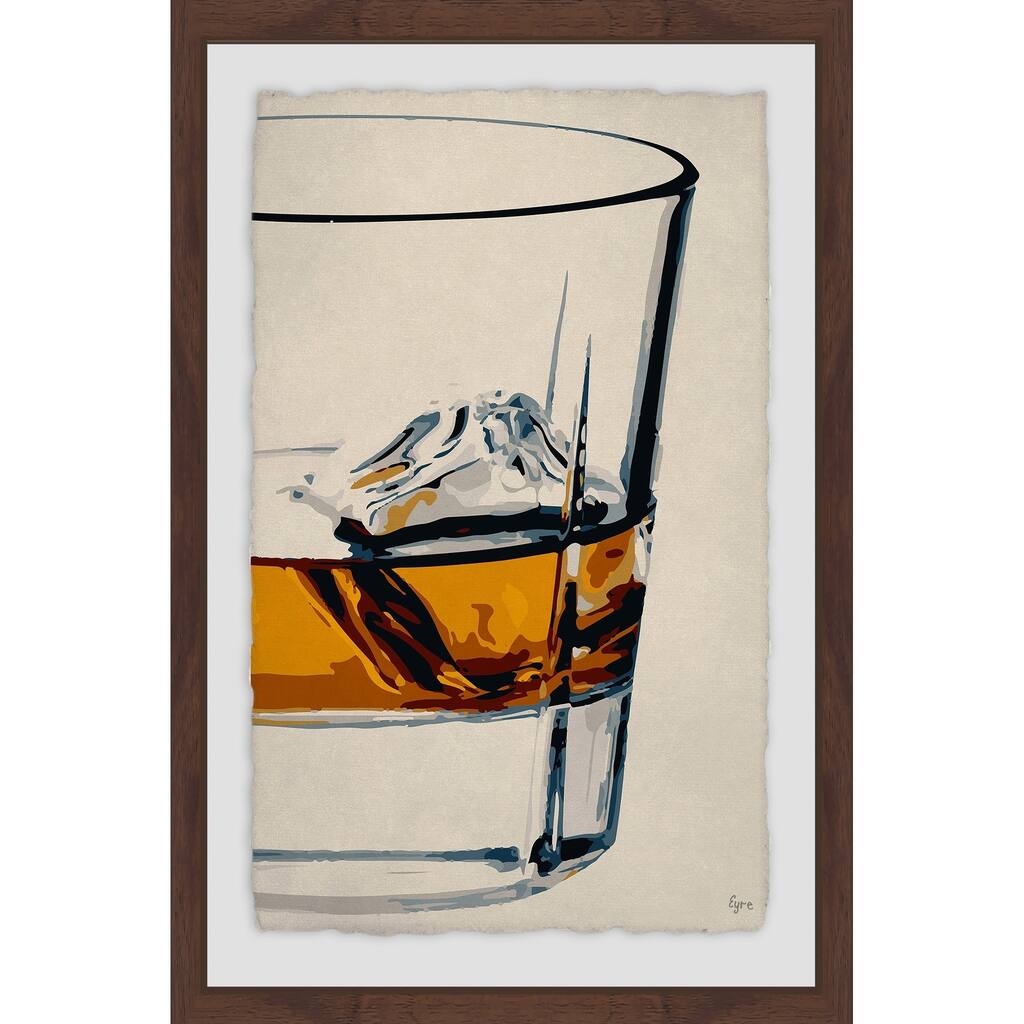 'One Cube II' Framed Painting Print - Multi-Color