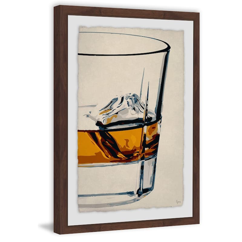 'One Cube II' Framed Painting Print - Multi-Color