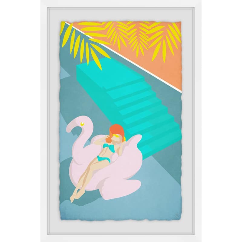 'Summer Floater' Framed Painting Print - Multi-Color