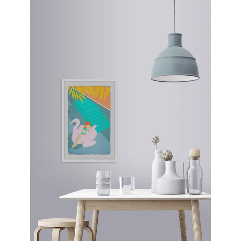 'Summer Floater' Framed Painting Print - Multi-Color