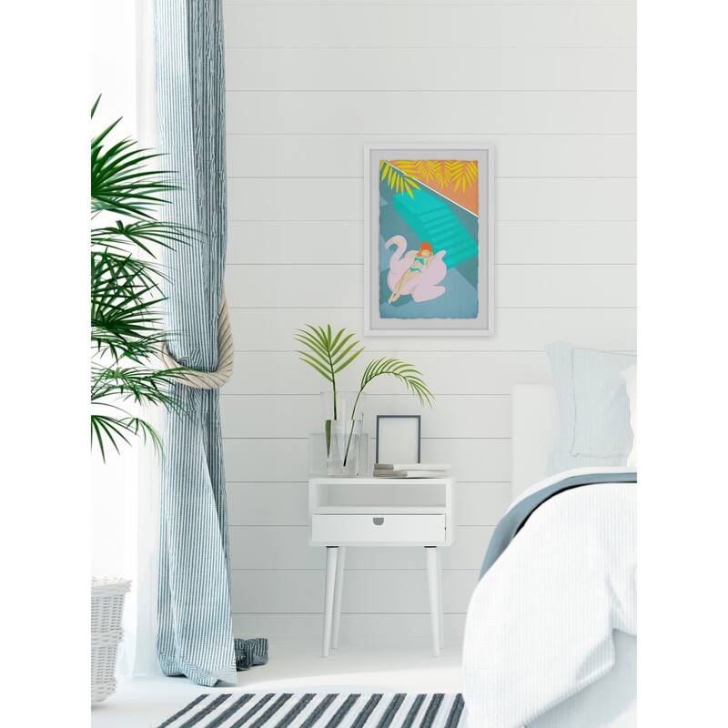 'Summer Floater' Framed Painting Print - Multi-Color