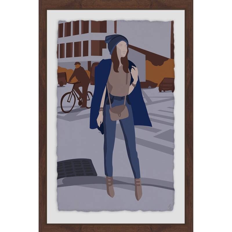Meet Me at the Crossing' Framed Painting Print - Multi-Color