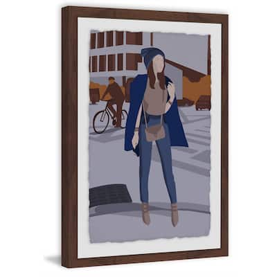 Meet Me at the Crossing' Framed Painting Print - Multi-Color