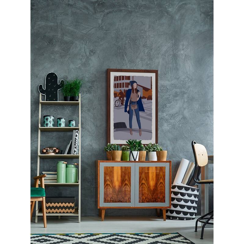 Meet Me at the Crossing' Framed Painting Print - Multi-Color