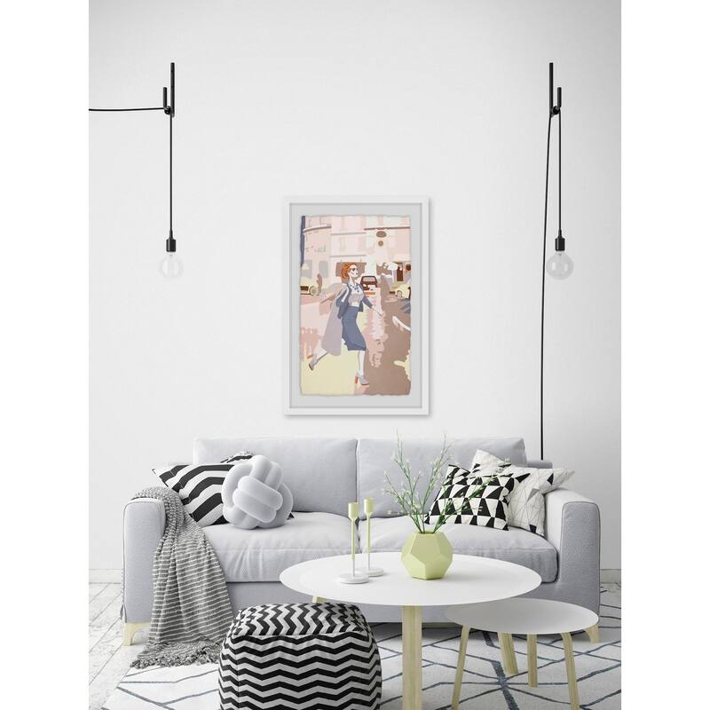 Road Fashion' Framed Painting Print - Multi-Color