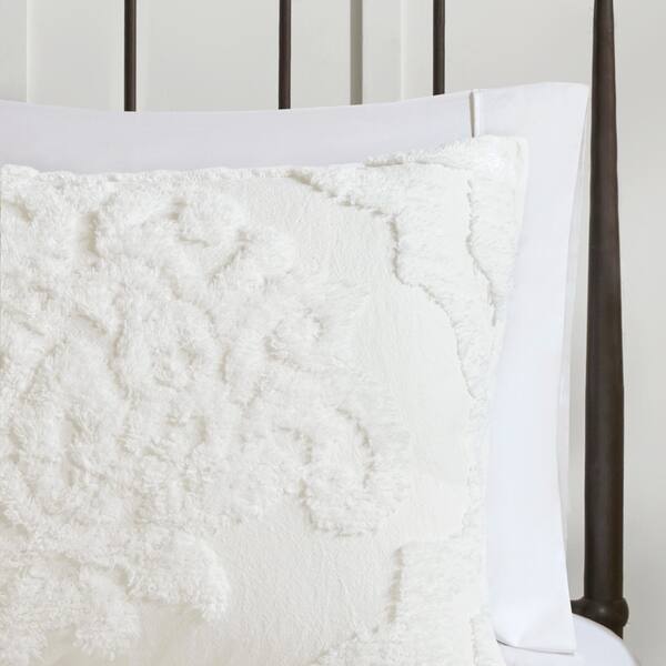 Shop Madison Park Aeriela White 3 Piece Tufted Cotton Chenille