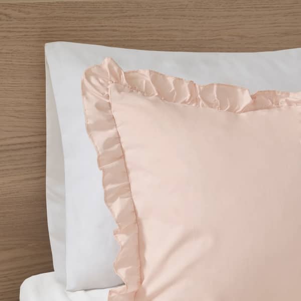 Shop Intelligent Design Brianna Solid Ruffle Floral Comforter Set
