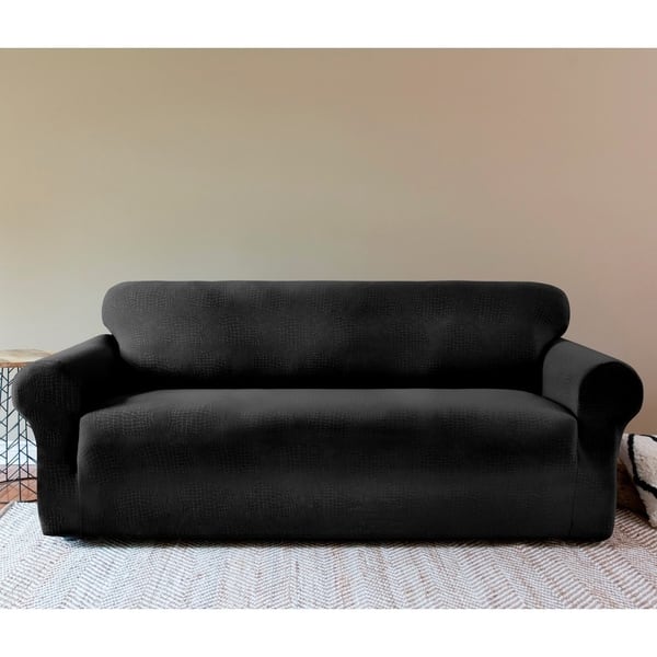 QuickCover Sydney One Piece Stretch Sofa Slipcover Bed Bath & Beyond