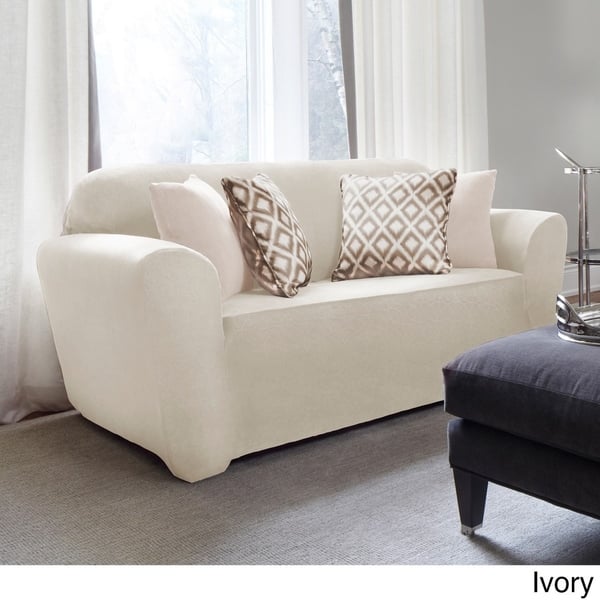 QuickCover Maude Onepiece Stretch Sofa Slipcover Bed Bath & Beyond