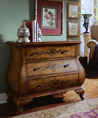 Hand-painted Chestnut Bombay Chest - Bed Bath & Beyond - 2269037