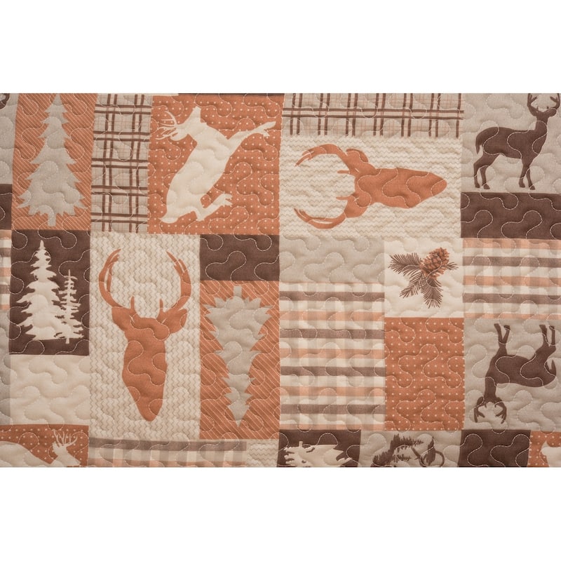 Cameran Ridge Rustic Lodge Microfiber Quilt Set