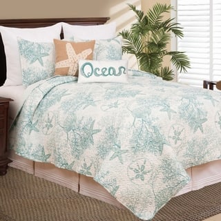 Tropical Fashion Bedding Our Best Bath Deals Online Ocean Pearl Microfiber Coastal Quilt Set