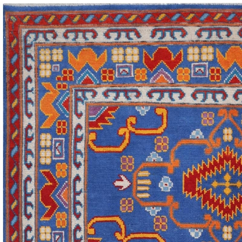 Handmade One-of-a-Kind Kargahi Wool Rug (Afghanistan) - 5'9 x 8'9