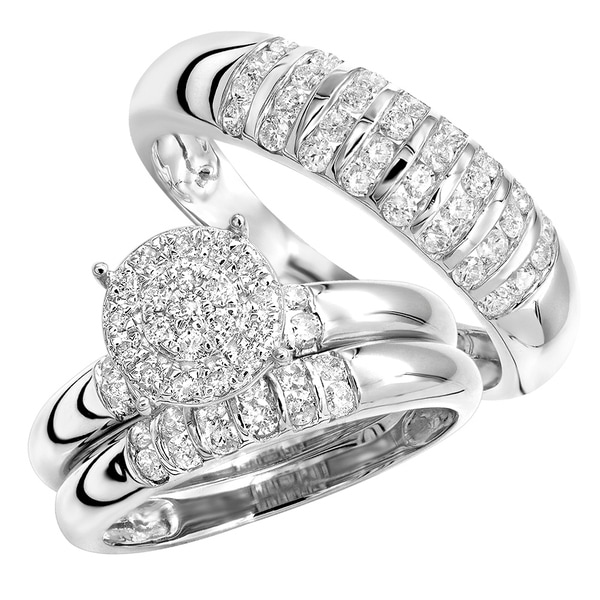 Shop Affordable Diamond Engagement Ring Wedding Band Set His Hers