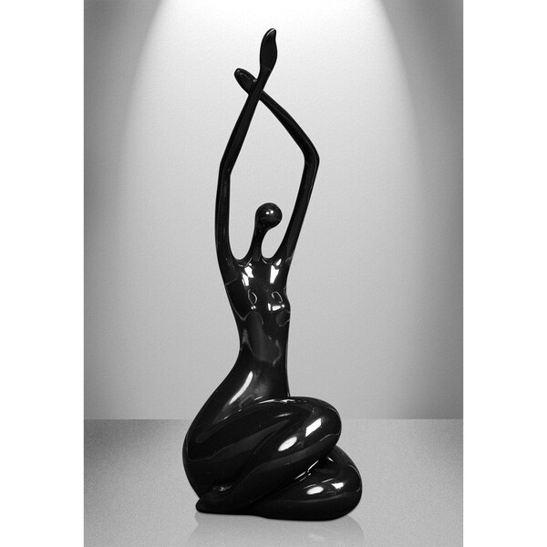 Shop Finesse Décor- Lady in Black - Resin Sculpture - Overstock - 22693064