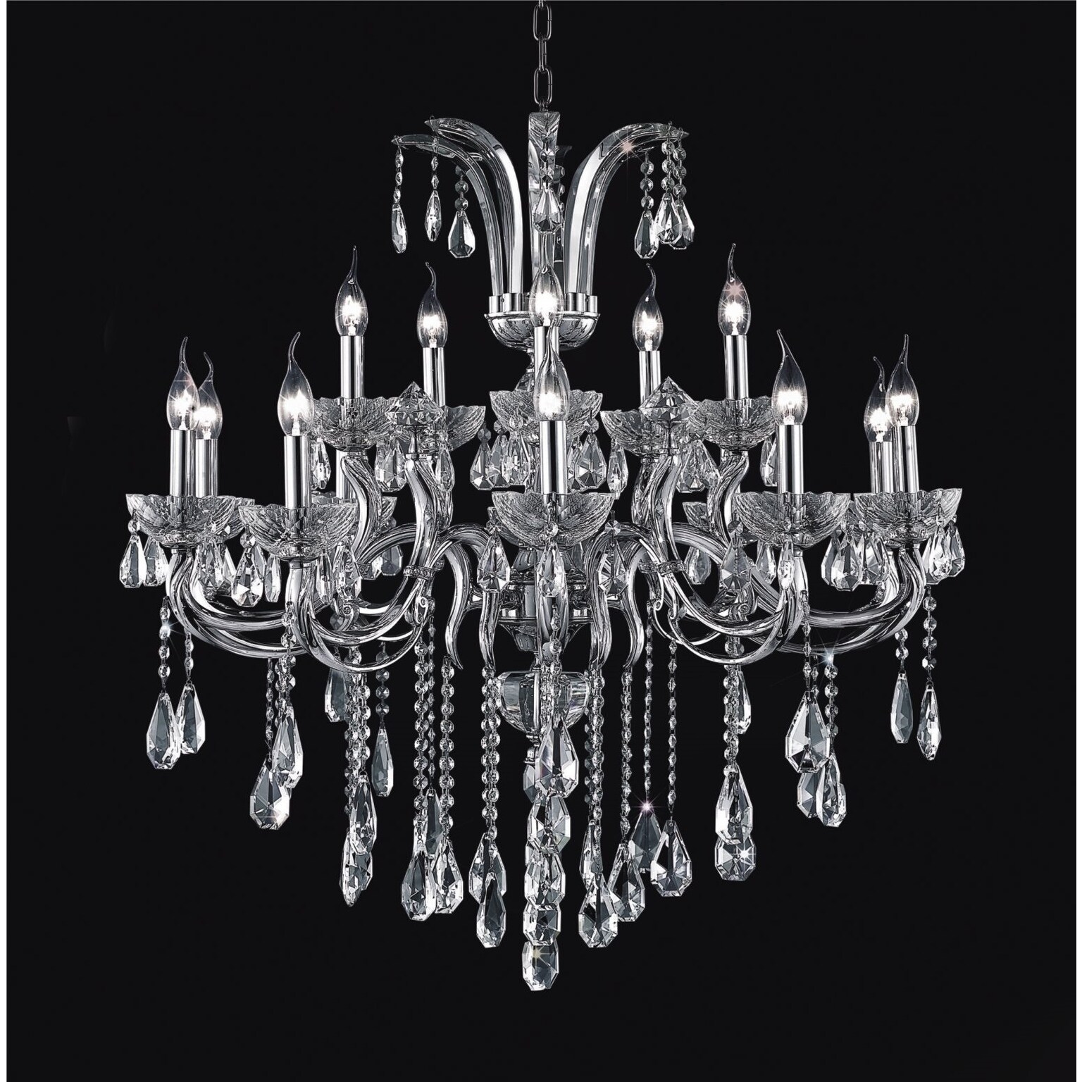Silver Orchid Mace Chrome 15-light Chandelier - Chandeliers For Bedrooms by Overstock.com