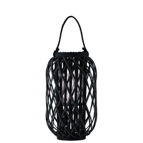 Shop UTC55035: Bamboo Round Lantern with Braided Rope Lip and Handle ...