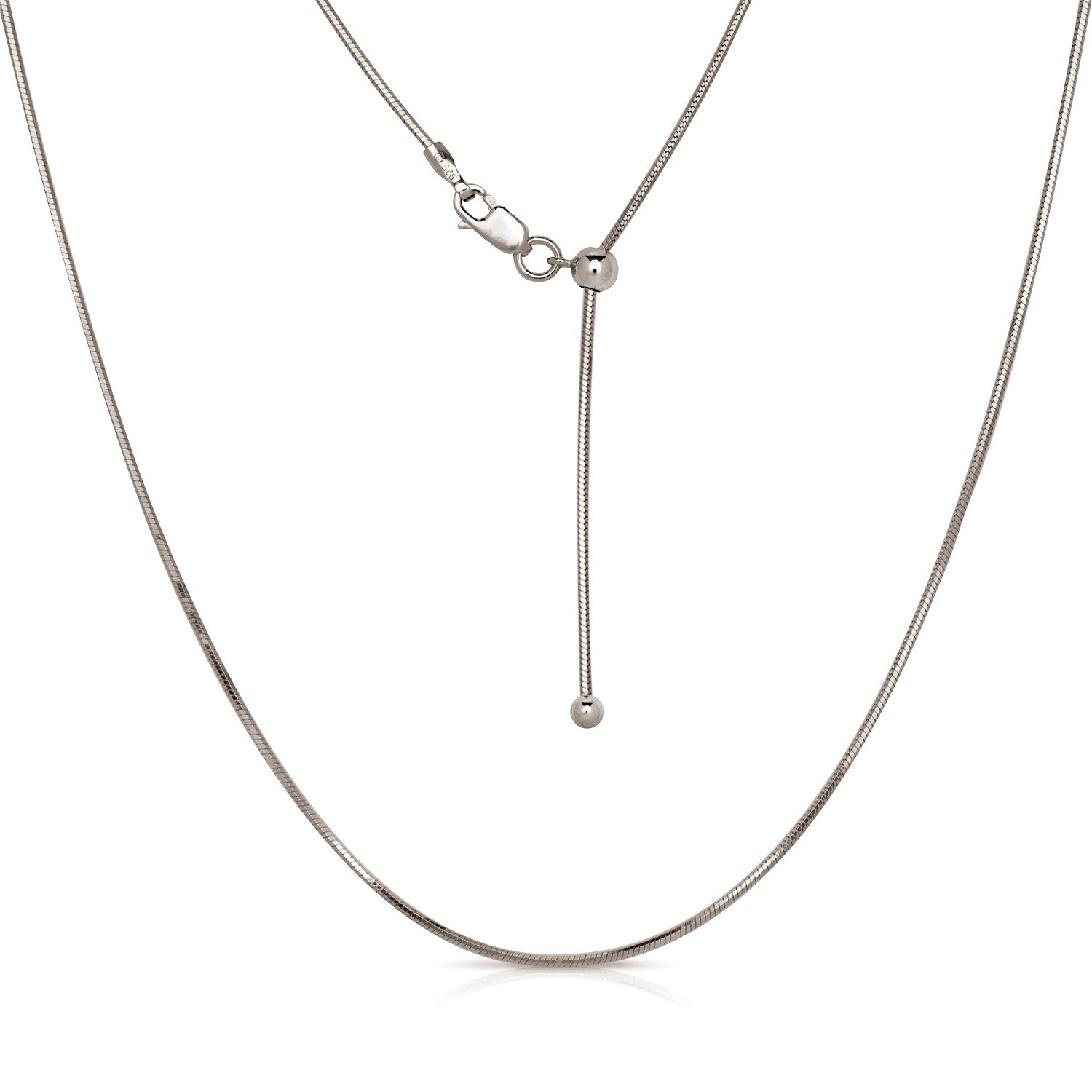 Sterling Silver 1.2mm Round Snake Chain 