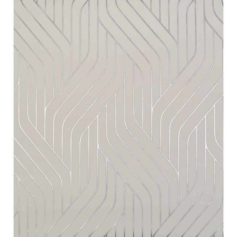 Cooper Ebb And Flow Metallic Wallpaper - 20.8 In. x 32.8 Ft. = 56.9 Sq. Ft. - White/Silver