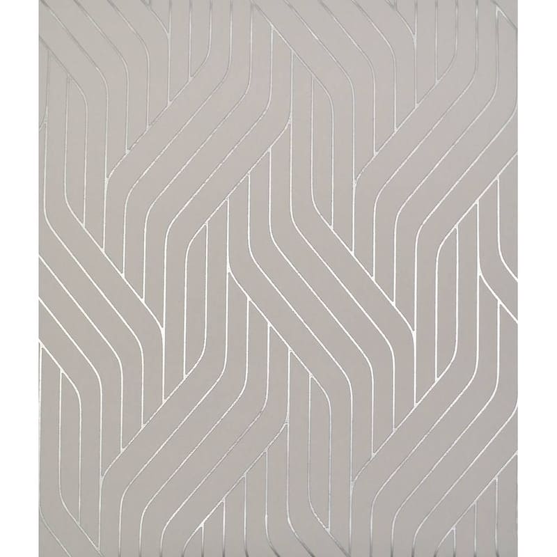 Cooper Ebb And Flow Metallic Wallpaper - 20.8 In. x 32.8 Ft. = 56.9 Sq. Ft. - Grey/Silver
