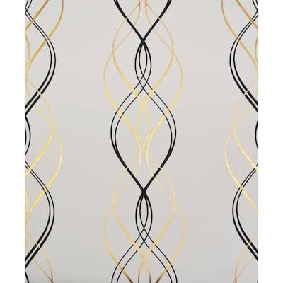 Cooper Aurora 56.9 Square Foot Geometric Modern Wallpaper