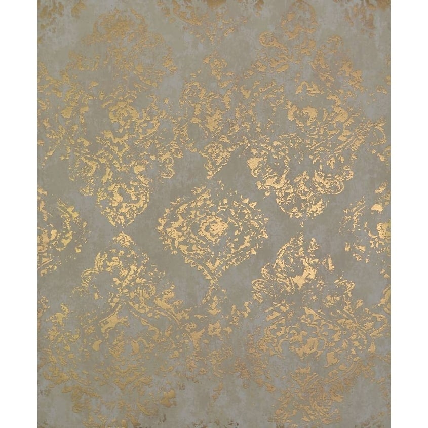 Cooper Stargazer Damask Pattern 56.9-Square Foot Wallpaper - 20.8 In. x 32.8 Ft. = 56.9 Sq. Ft.