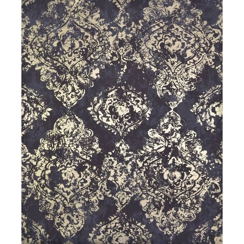 Cooper Stargazer Damask Pattern 56.9-Square Foot Wallpaper - 20.8 In. x 32.8 Ft. = 56.9 Sq. Ft. - Plum/Gold