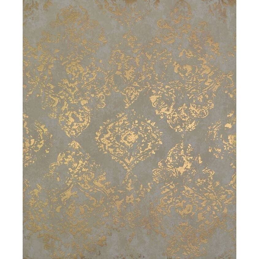Cooper Stargazer Damask Pattern 56.9-Square Foot Wallpaper - 20.8 In. x 32.8 Ft. = 56.9 Sq. Ft.