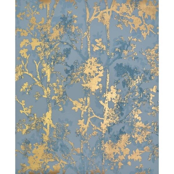 Shop Cooper Shimmering Foliage Wallpaper 20.8 in x 32.8 Ft 20.8 In. x 32.8 Ft. = 56.9 Sq. Ft