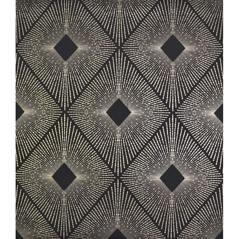 Cooper Harlowe 56.9 Square Foot Glam Metallic Look Geometric Wallpaper - 20.8 In. x 32.8 Ft. = 56.9 Sq. Ft.