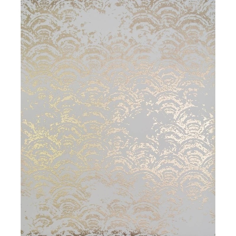 Cooper Eclipse Wallpaper 20.8 In. x 32.8 Ft. = 56.9 Sq. Ft. - White/Gold