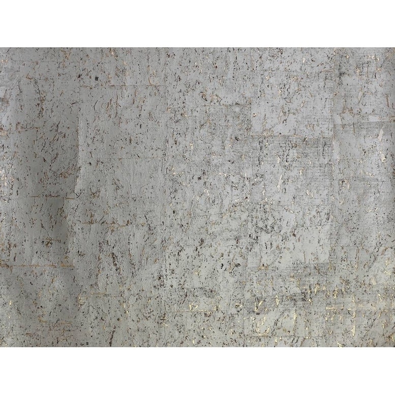 Debary Cork Wallpaper 36 In. x 24 Ft. = 72 Sq. Ft. - warm silver