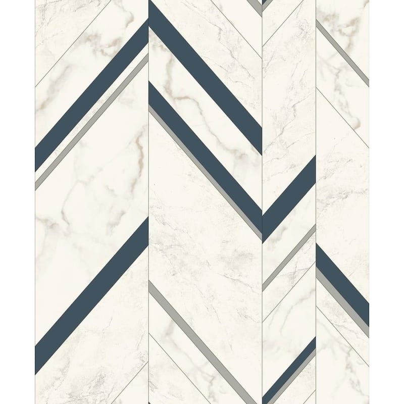 Groveland Marble Chevron Wallpaper (56.9 Sq. Ft.)