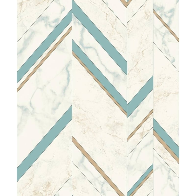 Groveland Marble Chevron Wallpaper (56.9 Sq. Ft.)