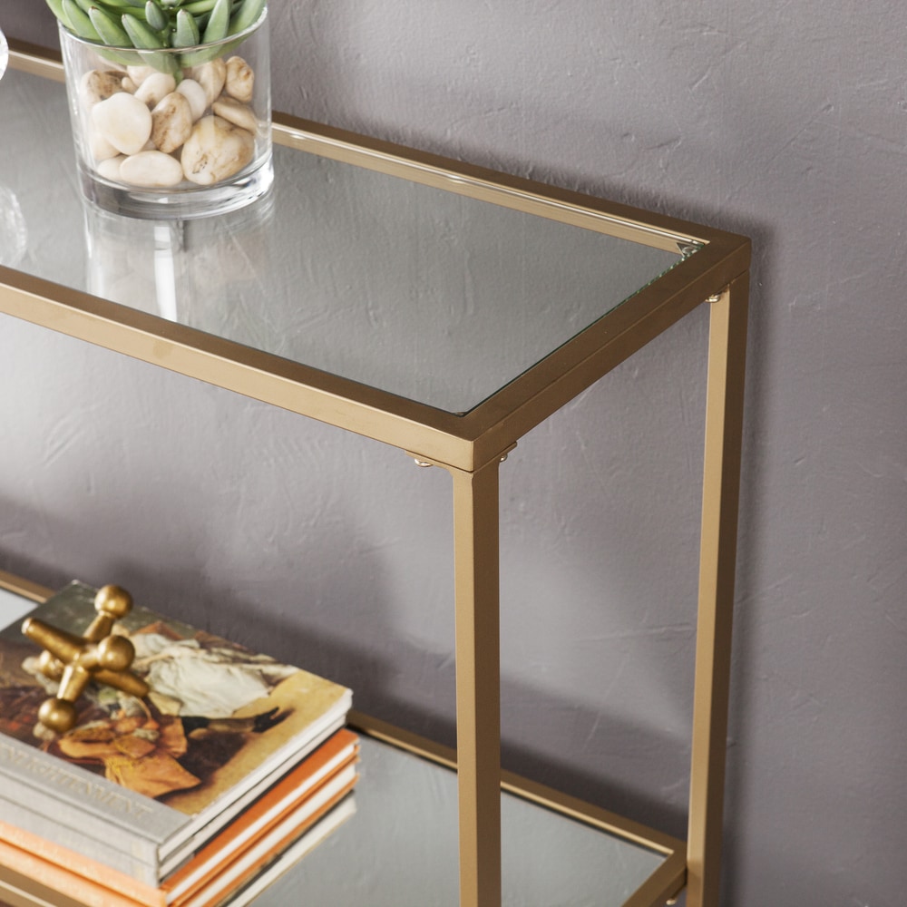 silver orchid grant glam gold console table