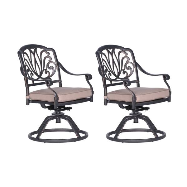 Shop Saybrook Cast Aluminum Swivel Rocker With Cushion Set Of 2