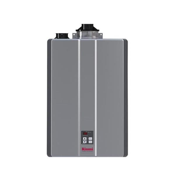Rinnai Tankless Water Heater (Int CTWH 180k Btu 10gpm max w/Valve) RU180iN Silver