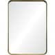 preview thumbnail 1 of 2, Renwil Camus Rectangular Framed Brushed-gold Antiqued Iron Mirror