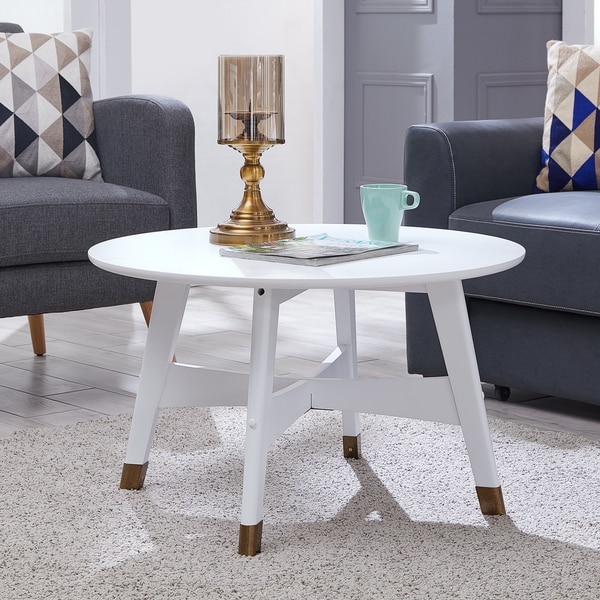 Carson Carrington Vellinge Round Mid-century Modern Cocktail Table