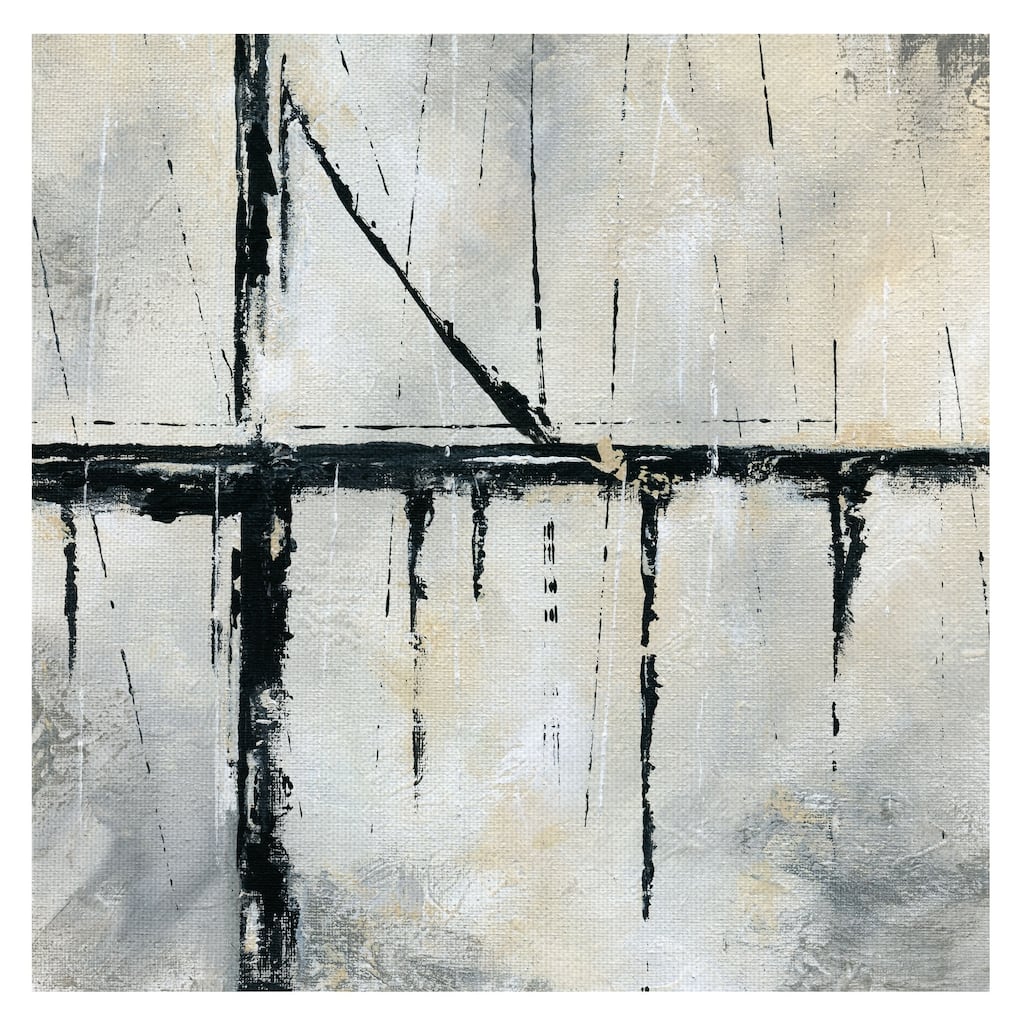 Urban Across Bridge Abstract by Nan Wrapped Canvas Painting Art Print