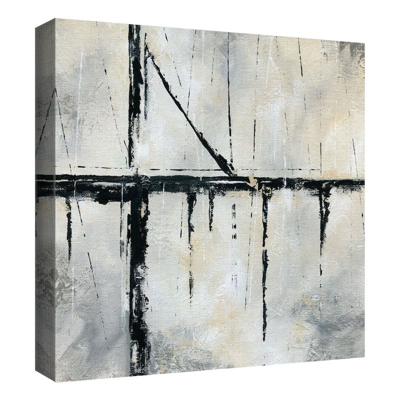 Urban Across Bridge Abstract by Nan Wrapped Canvas Painting Art Print