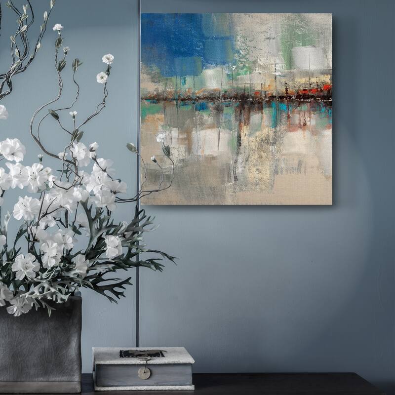 Shoreline Reflection Abstract I by Ruane Manning Wrapped Canvas Painting Art Print