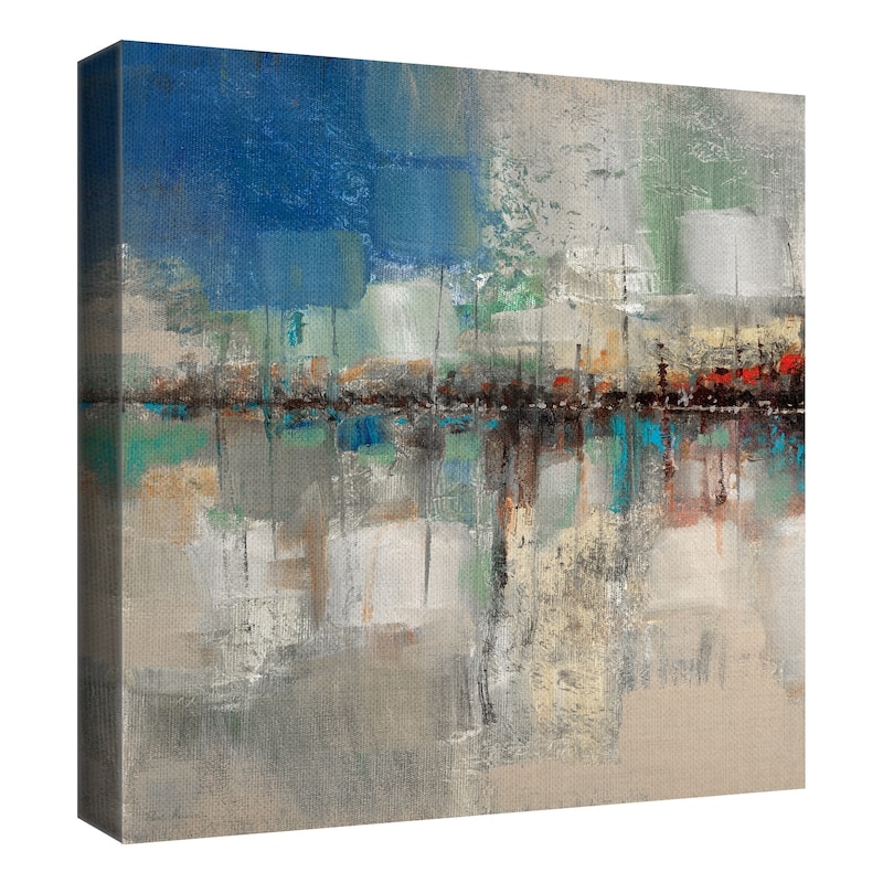 Shoreline Reflection Abstract I by Ruane Manning Wrapped Canvas Painting Art Print