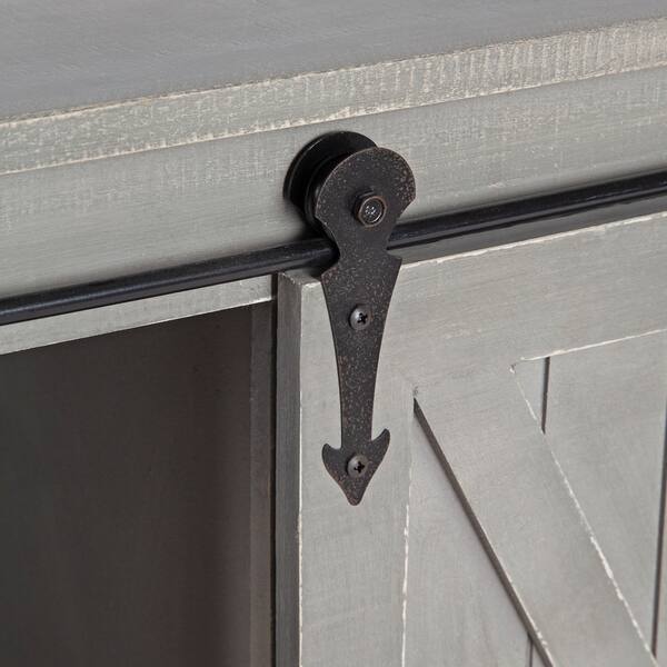 Shop Kate And Laurel Cates Wood End Table With Sliding Barn Door